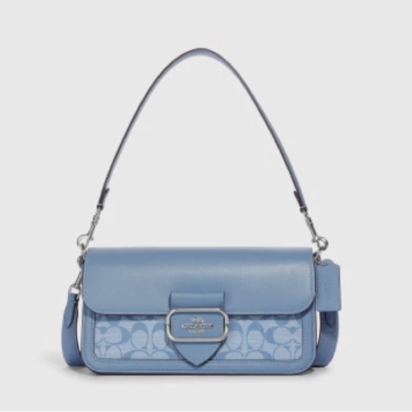 COACH MORGAN SHOULDER BAG IN SIGNATURE CHAMBRAY CH137 - Picture 4 of 10